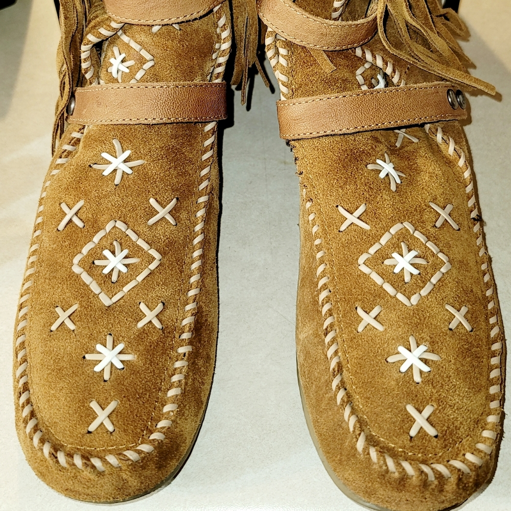 Suede Moccasin Boots